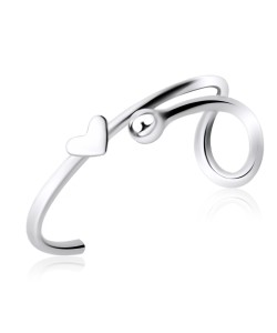 Shiny Heart Circular Ear Cuff EC-103